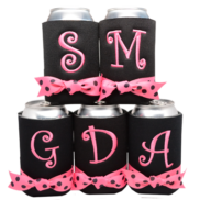 Polka Dot Initial Can Coolers