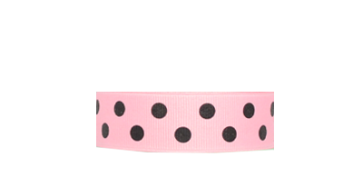 light pink black polka